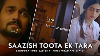 Saazish | Toota Ek Tara | Dhindora Full Video Song 2021