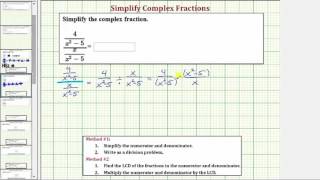 Ex 2: Simplify a Complex Fraction with Variables (Basic)