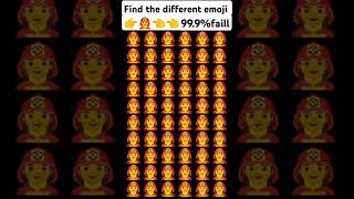 Find the odd different emoji 99.9%faill #emoji #emojigame #emojiquiz #emojichallenge #quiz #mojibake