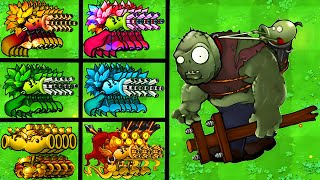 PVZ 1 Hybrid Challenge | Nut Gargantuar Zombie Vs All Hybrid Peashooters | Epic Battle!