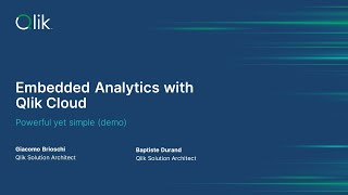 Embedded Analytics with Qlik Cloud - Powerful yet simple demo