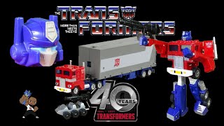 Transformers 40th Anniversary G1 Optimus Prime in cartoon colors Toy Review