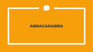 ABRACADABRA Magical Word to Cure Diseases