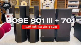 TIẾP TỤC HẠ CÁNH LOA MỸ CHẤT 👉 BOSE 601 III (SERI 3) + BOSE 701 NGHE HAY HÁT TỐT BÀY ĐẸP!