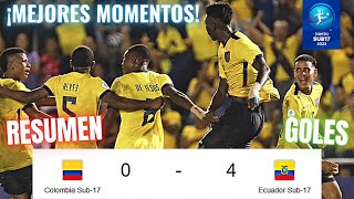 Ecuador 4 vs Colombia 0 | Resumen y Goles | Sudamericano Sub 17 Ecuador 2023 | Mejores Momentos EC