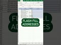 Flash fill addresses in excel | ms excel | @techbro2