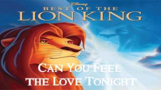 Best of The Lion King Soundtrack - Can You Feel the Love Tonight (from The Lion King)