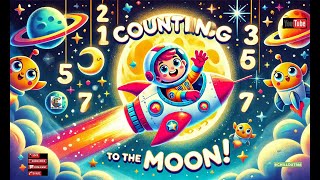 🌙 Counting to the Moon | Fun Space Adventure \u0026 Counting Song for Kids 🚀✨