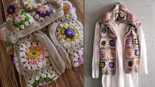 [CROCHET,4K] 후드 모티브 베스트 Hood motif Vest l CROCHET SIMPLY BASIC MOTIF -2