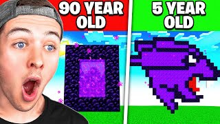 MINECRAFT at DIFFERENT AGES! (old vs young)