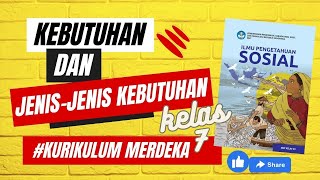 Kebutuhan dan Jenis jenis Kebutuhan, kelas7 #kurikulummerdeka