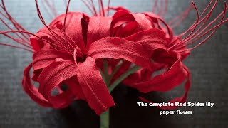 The Complete higanbana (Red Spider Lily) paper flower