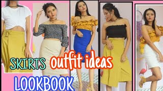 Trying almost every skirts in my wardrobe || Lookbook || outfit ideas // dress up sanaba 😁