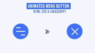 Animated Menu Button Using HTML CSS & Javascript | Menu Icon Animation | #RuncodeNow