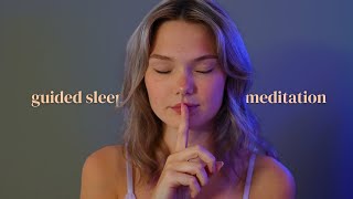 ASMR clear your mind guided sleep meditation 🧘‍♀️💤 (with rain)