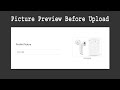 image preview before upload using html css and javascript