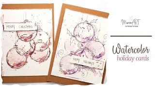 Watercolor holiday cards - Christmas cards