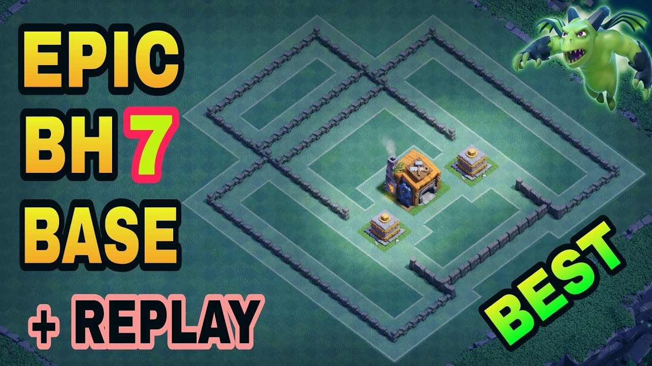 EPIC BH7 (BUILDER HALL 7) BASE LAYOUT WITH REPLAYS | BEST BH7 TROPHY ...