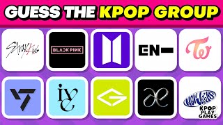 GUESS THE KPOP GROUP BY LOGO 💜🤔 | KPOP PLAY GAMES QUIZ 2024