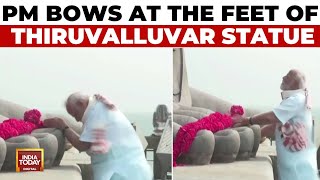 PM Modi Bows At Feet Of Saint Thiruvalluvar | Tribute To Ancient TN Poet \u0026 Philosopher | India Today