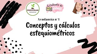 Ayudantía N°1 Estequiometría