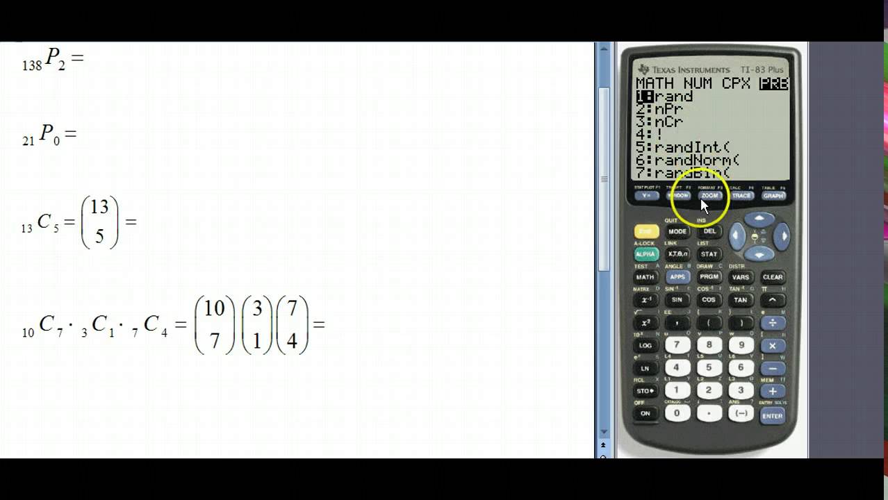 Computing Permutations Combinations Using Calculator Computing Permutations Combinations Using Calculator