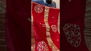 🔥Pure Gaji Silk Jaipuri Work Saree #saree #ytshorts #shorts