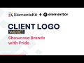 Client Logo Display for Better Branding ● ElementsKit Addon for Elementor, WordPress ● 2025