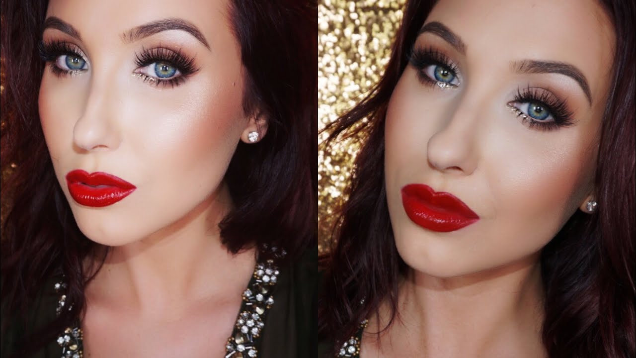 Easy Glam Holiday Makeup - Talk Through Tutorial - YouTube