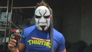 TMNT WWE Ninja Superstars - Raphael as Sting action figure unboxing with Zack Ryder