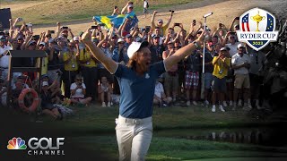 Europe wins Ryder Cup after Rickie Fowler concedes putt | 2023 Ryder Cup Highlights | Golf Channel