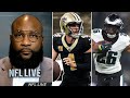 NFL LIVE | Eagles defense is SOFT - Marcus Spears insists Derek Carr & Saints will crush Philly Sun.