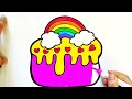 Birthday cake drawing painting,colouring  easy acrylic painting for kids  Art and Learn
