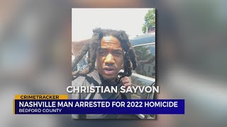 Nashville man arrested for 2022 homicide in Shelbyville, TN