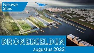 Dronebeelden Nieuwe Sluis Terneuzen augustus 2022