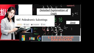 Palindromic Substrings using Recursion and Memoization LeetCode 647 Java | Step-by-Step explained