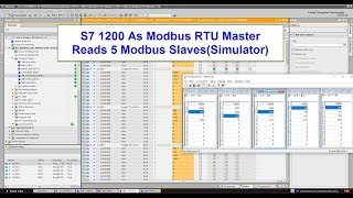 💢 S7 1200/S7-1500 As Modbus RTU Master Reads 5 Modbus Slaves