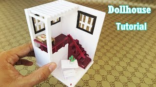 DIY Miniature Dollhouse Room For Doll Tutorial  |  Miniature crafts ideas