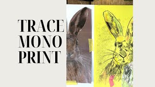 Trace mono print of a hare #monoprinting