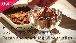 How to make a Pecans and sparkling wine truffle