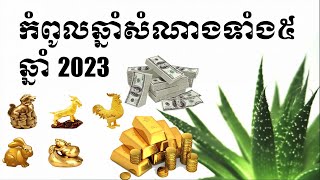 កំពូលឆ្នាំសំណាងទាំង5ក្នុងឆ្នាំ 2023,Lucky 5 year 2023