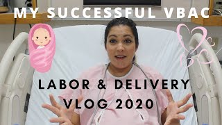 EMOTIONAL BIRTH VLOG| SUCCESSFUL VBAC LABOR & DELIVERY DURING THE PANDEMIC| 2020