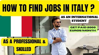 HOW TO FIND JOBS IN ITALY 🇮🇹? JOBS FOR INTERNATIONAL STUDENTS! #workinitaly #studyinitaly #europe