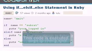 Ruby Tutorial: Using if...elsif..else Statement in Ruby