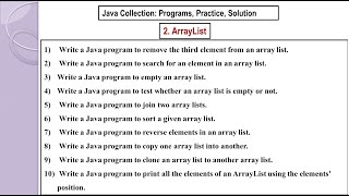 ArrayList ( Exercises 2) for beginner