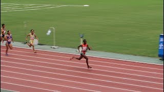 【全中】女子200M予選 4組(ハッサン・ナワール)-全日本中学選手権2019-