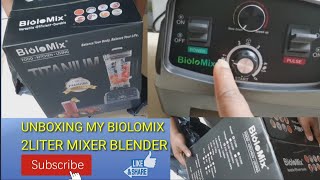 UNBOXING MY BIOLOMIX 3HP 2200W HEAVY DUTY COMMERCIAL GRADE TIMER 2LITER BLENDER/Review