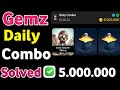 GemzCoin Daily Combo Updated October 19 2024 | 5,000,000 Bonus | Daily Combo Unlocked