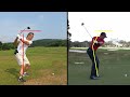 ハンディ１４とタイガーウッズのドライバー比較（14 handicap vs tiger woods swing analysis）