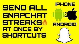 Send all Streaks at once on Snapchat using Shortcuts | How to Use or Enable Shortcuts | Snapchat